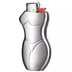 메탈 라이터 케이스 호환 BIC 표준 J6 - 내구성 커버 및 홀더 파우치 실버 그레이의 크리에이티브 디자인