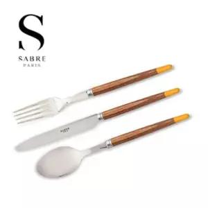 커트러리 우드 엘로우 아쿠아렐레 사브르 디너3종세트 감성 [aBCCF34]