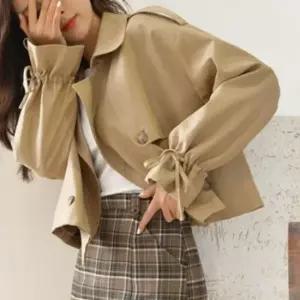 더블 숏 트렌치코트 여성 여자 트렌치 코트