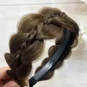 새로운 여성용 가발 트위스트 헤어밴드 레트로 논슬립 브레이드 수제 와이드 피쉬본 헤드 후프 스타일링