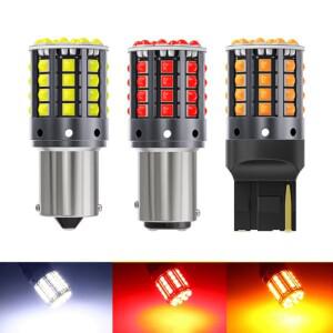 2x 1157 BAY15D P21/5W BA15S LED 캔버스 3030 44SMD 7440 T20 방향지시등 후진등 브레이크등 전구