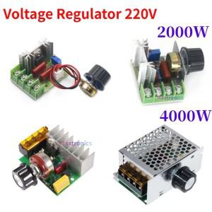 1pcs 2000W LED SCR 조정 가능 모터 속도 컨트롤러 제어 디밍 전압 온도 조절기 고전력 AC 110V-220V