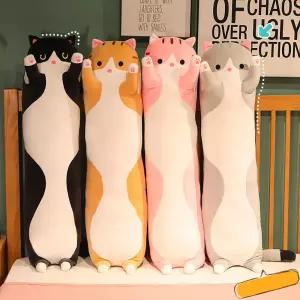 귀여운 대형 고양이 바디필로우 롱 쿠션 수면 모찌/롱쿠션/베게/인형/큰인형/봉제