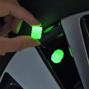 자동차 야광 휠캡 밸브캡 바람 마개 에어 캡 뚜껑 2P
