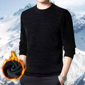 남성 라운드넥 남자 맨투맨 기모 흰티 레이어드 티셔츠 스웨터 긴팔 겨울 롱슬리브 니트
