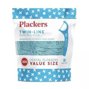 Plackers 플래커스 트윈라인 쿨민트 치실 300개입