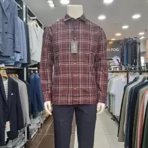 런던포그 HL01 체크세미일자기본에리남방71 세미와이드완전일자케주얼셔츠 Lofva715