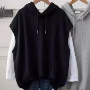 오버 캐주얼 셔츠 베스트 조끼 여성 후드 데일리 여자조끼 핏