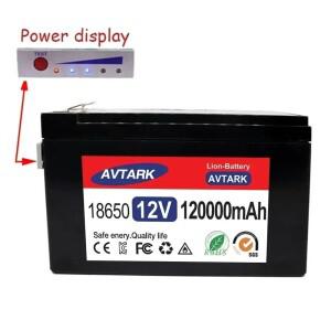12V 120Ah 120000 태양 에너지 내장 고전류 30A BMS 전기 자동차 배터리 + 용 mAh 18650 리튬