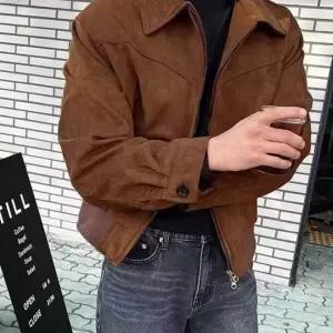 (올핀)투웨이 블루종 자켓 남자 스웨이드 간절기 봄 가을 아우터