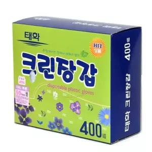[슈미즈]태화 크린 일회용장갑 400매 1곽 (6543801A)