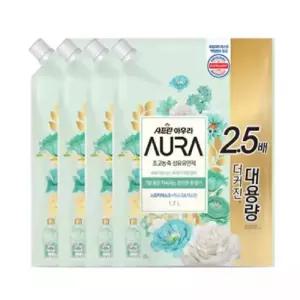 샤프란 아우라 섬유유연제 스모키머스크 1.7L 4개