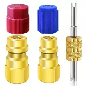1 Pc R12 To R134a 변환 키트 에어컨 충전 밸브 피팅 포트 어댑터 개조 빠른 연결 해제 커플러