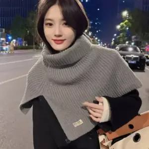 터틀넥 넥워머 머플러 겨울 니트 숄더 스카프 6컬러 목폴라 터틀넥 숄더 목토시 스카프