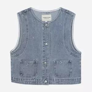 써스데이아일랜드 플라워 자수 데님 베스트 T264MVT271W 1289743