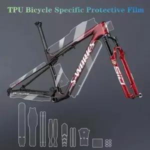 로드 바이크 프레임 데칼 투명 스크래치 방지 보호 필름 자전거 스티커 MTB 가드 T 전용 크롭형 범용