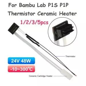 Bambu p1p p1s용 서미스터 세라믹 카트리지 히터 24v 48w 가열 튜브 TZ 핫엔드 블록 3D 프린터 부품