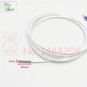 PT100 온도 센서 3mm x 20mm 방수 내유성 RTD 프로브 3 와이어 FEP 케이블, 클래스 1/3B A B C 고정밀 개
