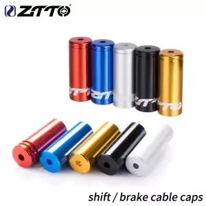 ZTTO 10pcs MTB 도로 자전거 브레이크 케이블 팁 프 알루미늄 합금 변속기 시프트 엔드 캡 내부 와이어