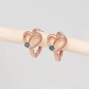 [오팔하우스]14k 청다이아몬드 하트 원터치 귀걸이 OPJJE1582 (7374348A)
