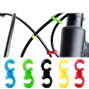 자전거 MTB 브레이크 시프트 케이블 S 스타일 클립 버클 호스 가이드 크로스 라인 링 걸쇠 사이클링 부품
