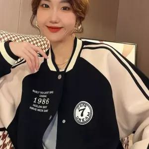 (올핀)여성 캐주얼 야구점퍼 블루종 봄 가을 여유핏