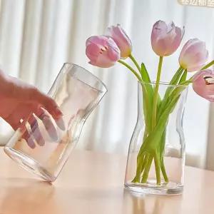 (다올)유리화병 숏타입 꽃병 인테리어 오브제 3컬러