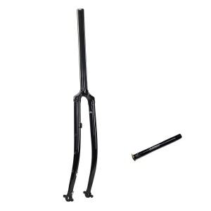 실버록 크로몰리 스틸 로드 바이크 700C 쓰루 액슬 리지드 포크 1인치 25.4mm 28.6mm 플랫 디스크 브레이