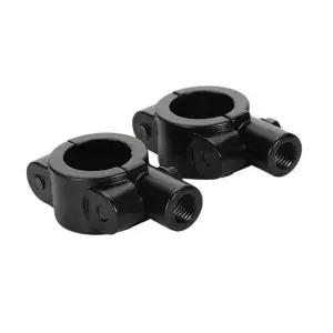 블랙 알루미늄 오토바이 백미러 마운트 거치대 어댑터 클램프 베이스 범용 핸들 바 8mm 7/8 인치 1 개