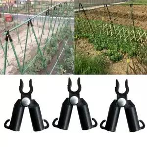 6pcs 식물 지원 천막 기둥 A 형 고정 클립 접목 스테이크 커넥터 등반 포도 나무 브래킷 정원 액세서리