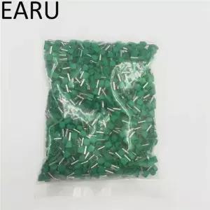 500PCS E 튜브 TE6014 유형 이중 파이프 절연 트윈 코드 냉간 압착 단자 블록 커넥터 바늘 끝 여러 가지