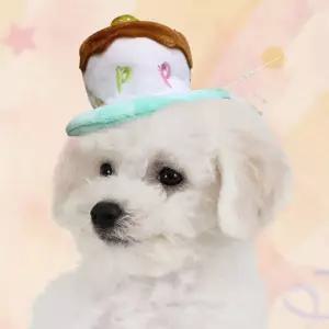 투윤 펫 생일케익 머리띠 민트 강아지생일꼬깔모자