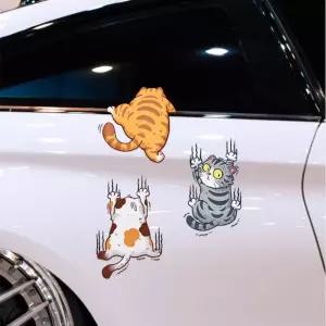 차량 흠집 스크래치 고양이 스티커 자동차