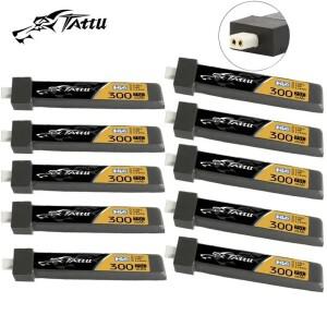 TATTU 75C 1S 300mAh 3.8V 리포 배터리 RC 헬리콥터 쿼드콥터 FPV 레이싱 드론 부품용 BT2.0 포함