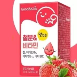 진샵 어린이 키즈 아이 철분 철 보충 영양제 비타민 B 6 12 C 스틱 제품 30포