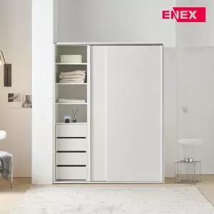 E0 슬라이딩 옷장 오브 올인원 1600 다용도 수납옷장 키큰 미닫이 싱글장