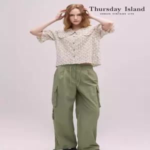 [써스데이아일랜드][Thursday Island] 밑단 스트링 카고 팬츠(T244MPT244W)