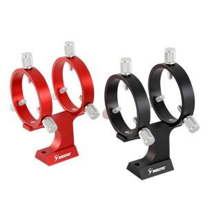 50mm 조정 가능 파인더 스코프 브래킷 더블 링 천문 망원경 용 6 포인트 나사 가이드 마운트 실버 블랙 레
