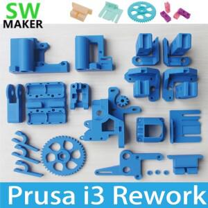 Reprap Prusa i3 리워크 3D 프린터 PLA 필수 플라스틱 부품 세트 키트 블루 색상