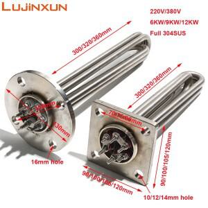 LUJINXUN 모델 온도 조절기 가열 요소 380V 90-130mm 플랜지 튜브 (열전달 오일 탱크 전기 보일러용)