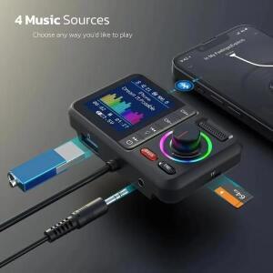 1개 12-24V 듀얼 USB  충전기 BT98L 차량용 MP3 블루투스 플레이어 대형 컬러 스크린 무선 FM 전송 2025 핫