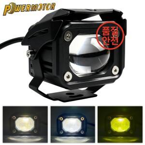 12-80V 범용 LED 보조 스포트라이트 IP68 방수 4000LM 흰색 노란색 듀얼 컬러 안개등 오토바이 ATV 스쿠터