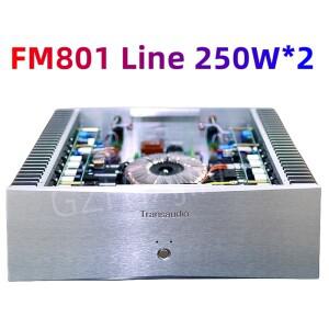 듀얼 채널 하이파이 후면 전력 증폭기, 골드 도장 튜브, 5200 니폰 변압기, 최신 FM801 라인, 250W * 2, 2N