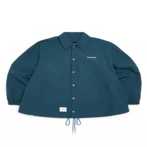 WOMENS BALLOON N/C COACH JACKET - D/GREEN