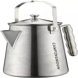 캠핑문 1.5L 캠프파이어 주전자 스테인리스 커피포트 풀 용량 1.86L SW-6
