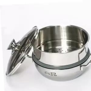 키친아트 찜냄비 찜솥 IH 스텐 찜통 찜기 2단 20cm