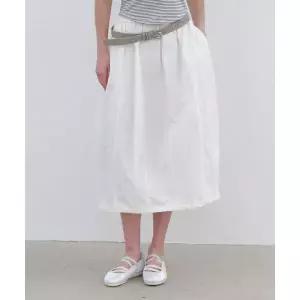 CLUNY Tulip Volume Long Skirt - white