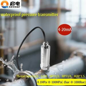 방수 압력 트랜스미터 4-20mA 10bar 200bar G1/4 나사형 트랜스듀서 RS485 0-3.3V 센서