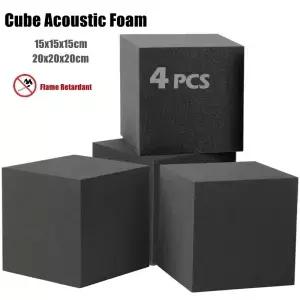 4Pa 20x20x20cm 큐브 블록 코너베이스 트랩 액세서리 흡음 스튜디오 음향 폴리우레탄 폼