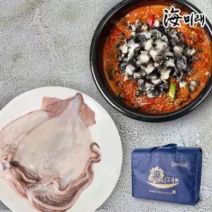[인정식탁][선물세트][해미래] 국내산 손질 냉동 오징어 130g 내외 (1마리) x 5팩 + 국내산 냉동 왕우렁...